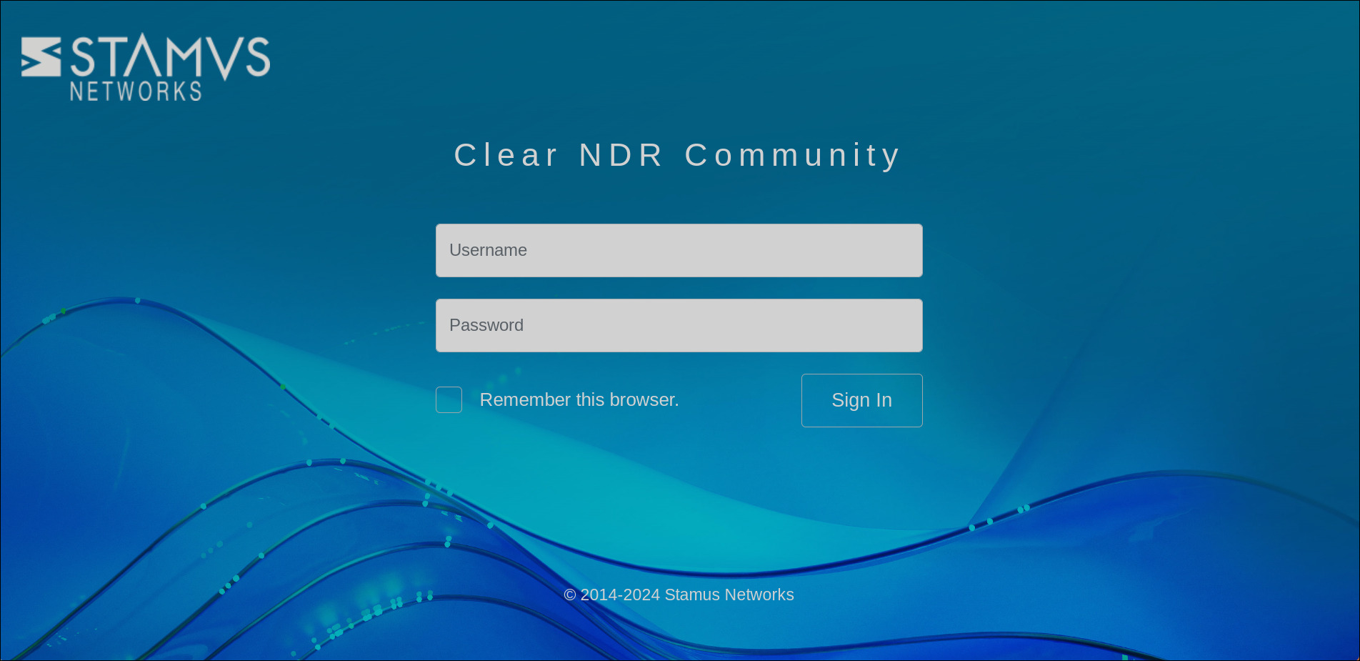 Login page